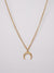 Gold Plated Half Moon Pendant