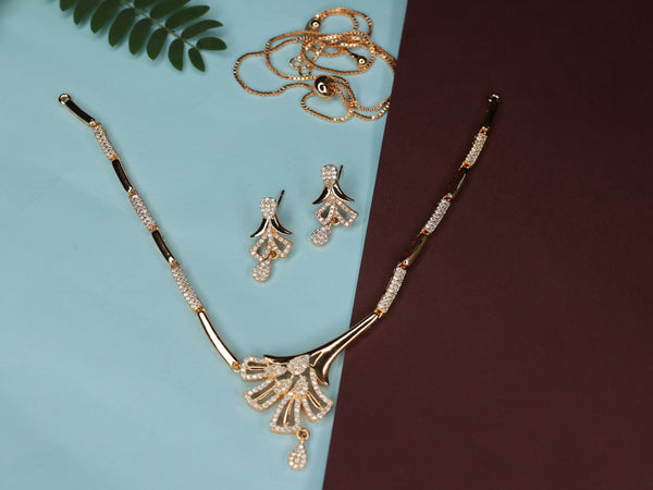 Designer CZ Stiff Necklace