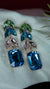 Multicolor Diamond Studded Long Earrings