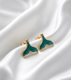 Dolphin Tail Tiny Stud Earring