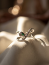 Artistically Designed Snake Zircon Studded Adjustable Ring