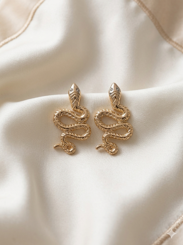 Classy Snake Design Korean Earrings