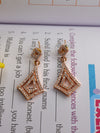 Sparkling Elegant Rose Gold Plated Earrings