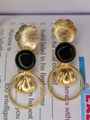 Elegant Gold Brass Earrings