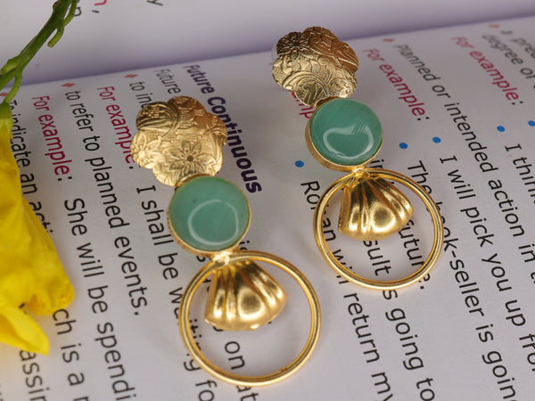 Elegant Gold Brass Earrings
