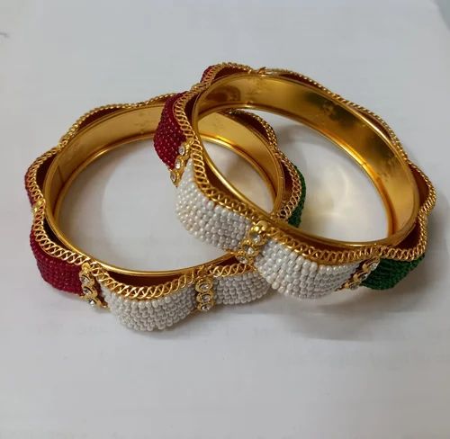 Multicolored Moti 4 Bangles