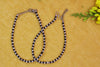 Black Beads and Silver-Plated Anklet