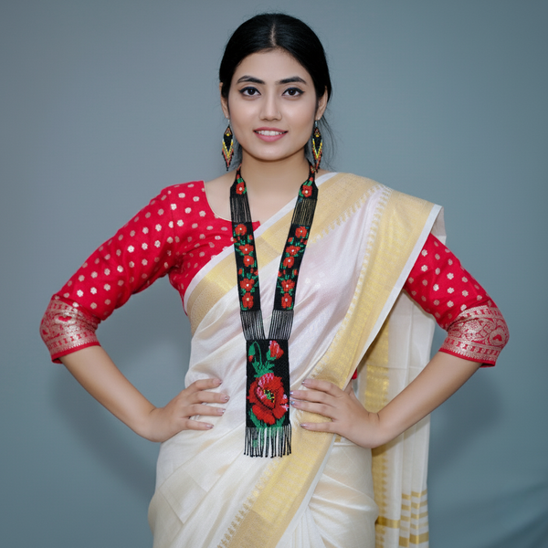 Rose Flower Design Handmade Necklace