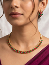 Meraki Ad Stone Choker set with Earrings
