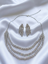 Three Layer Stunning Diamond Necklace