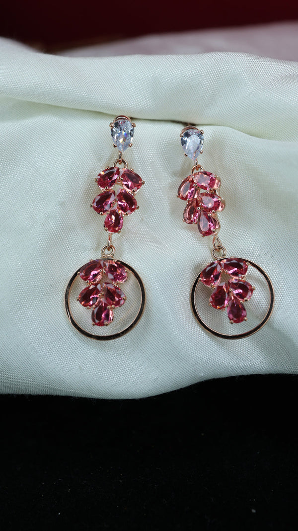 Long Classy Diamond Studded Earrings