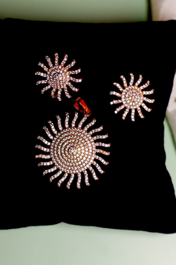 Gold Plated Sun Style Pendant Sets