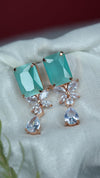 Rectangular Diamond Studded Earrings
