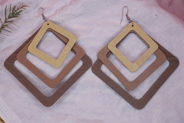Stylish Handmade Wooden Earrings