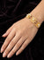 Gold Plated Flower Design Brass Bracelet