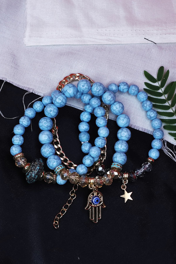 Turquoise Beads Bracelet Set