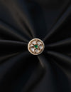 Brass Kundan Adjustable Ring