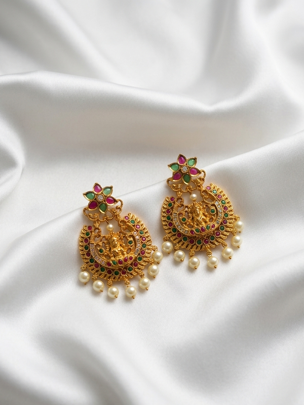 Temple Chand Beads Earrings