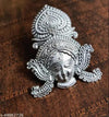 Fusion Oxidized Silver Goddess Durga Ring