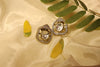 Elegant Gold Polki Diamond Earrings