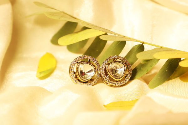 Circle Kundan Studs