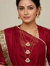 Gold-Plated Three Layered Necklace Sets