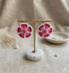 Flower Design Beaded Earrings