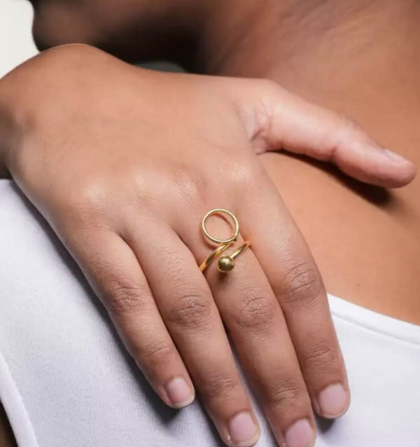 Luxury Brass Gold Plated Ring