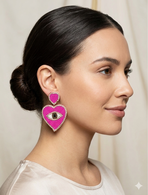 Heart Shape Handcrafted Earring