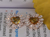 Sparkling Zircon Heart Shape Studs