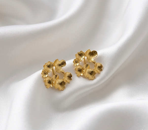 Stylish Gold Plated Stud Earrings