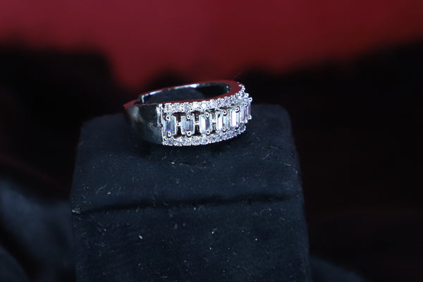 Silver Plated Diamond Studded Ring