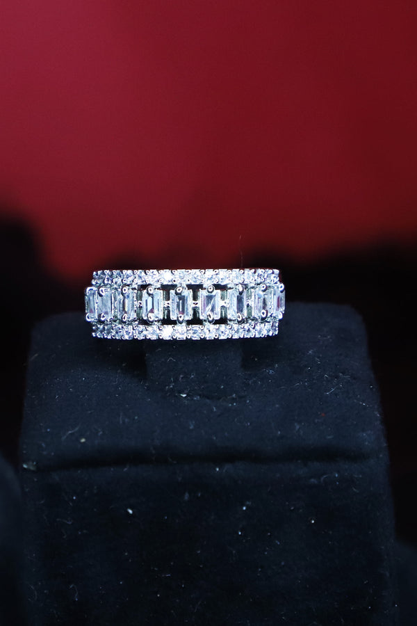 Silver Plated Diamond Studded Ring
