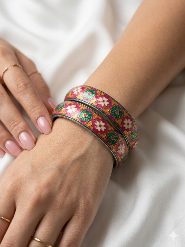 Meenakari Handpainted Bangles