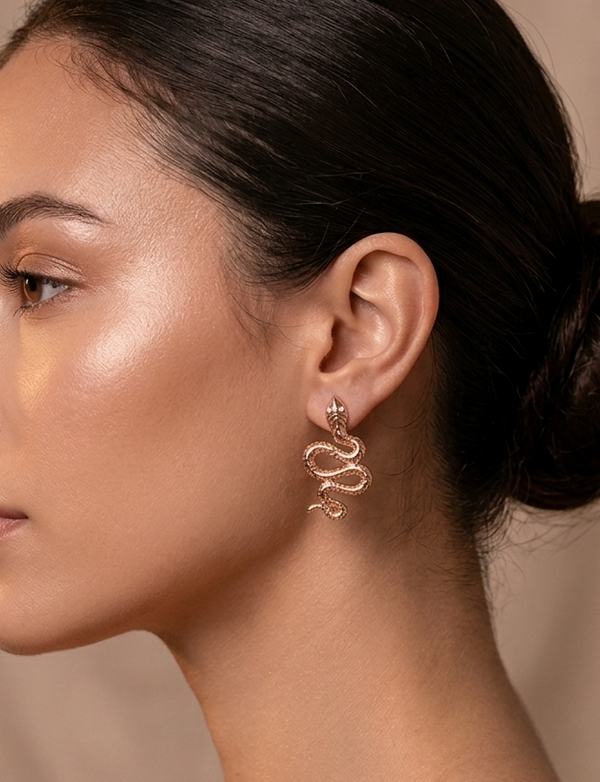 Classy Snake Design Korean Earrings