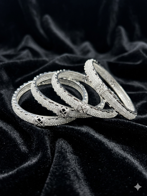 Meraki Elegant Alloy Bangles