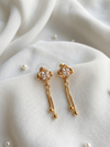 Rose Gold Plated Long Earrings