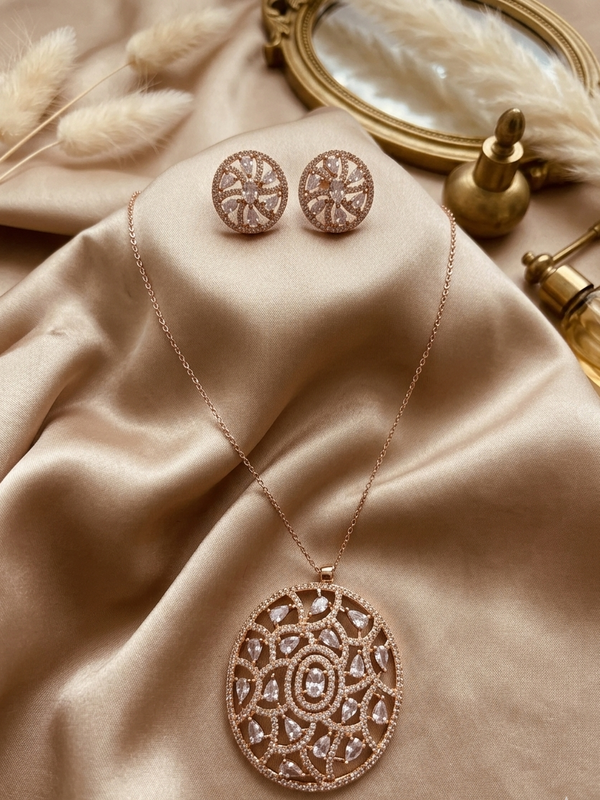 Designer Diamond Pendant Set