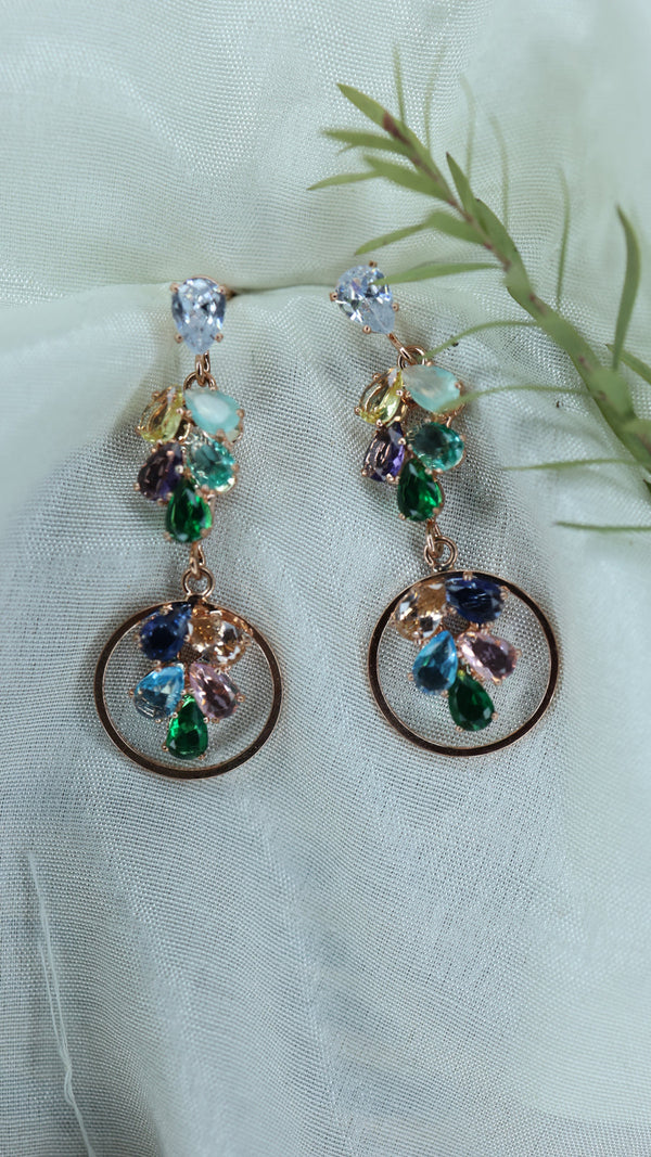 Long Classy Diamond Studded Earrings