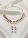 CZ Rose Gold Necklace set