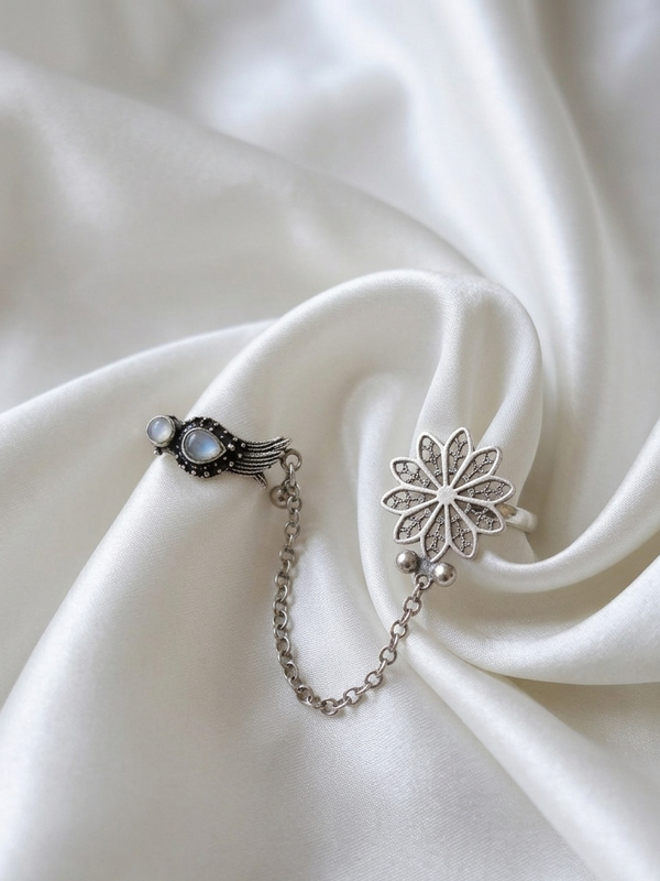 Buy Oxidized Two finger Ring