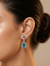 Blue Stone Doublets Stud Earring