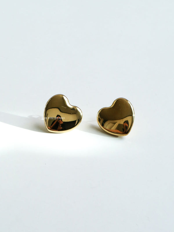 Golden Heart Studs