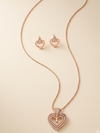 Triple Heart CZ Pendant Set