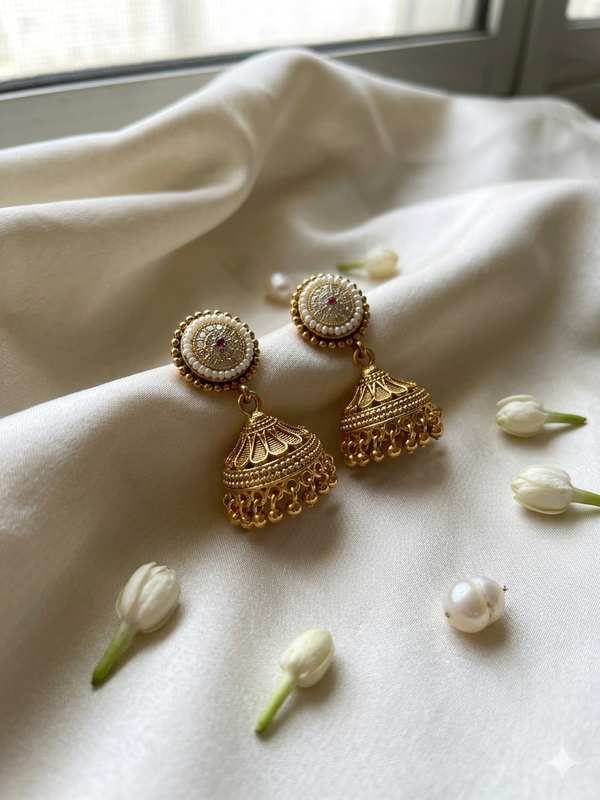 Buy Meraki Gold Plated Jhumka