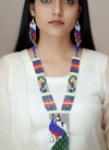 Meraki Trends Multicolor Peacock Design Necklace