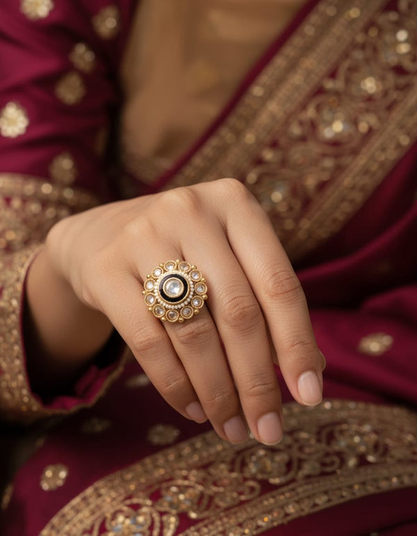 Meraki Kundan Ring