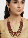 Crystal Multilayered Gold Plated Necklace