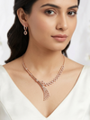 Rose Gold AD Stone Choker Set