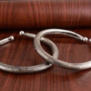Buy Pair Oxidized Anklet Kada